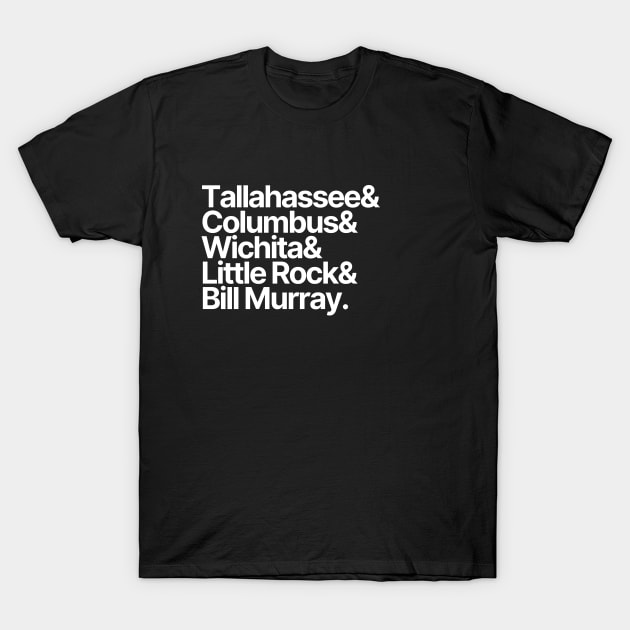 Zombieland Character List T-Shirt by popculturelists